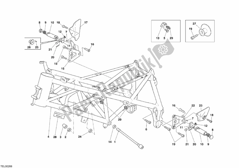Toutes les pièces pour le Cadre du Ducati Superbike 999 RS 2005